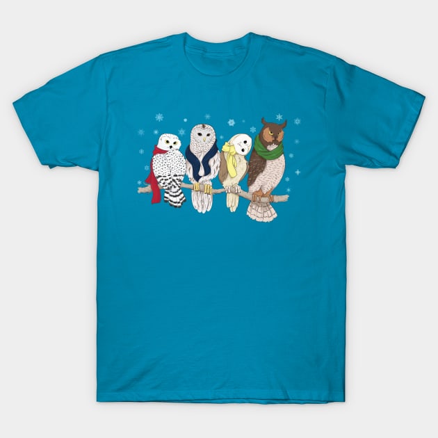 Owls in Winter T-Shirt by MajorWhoa